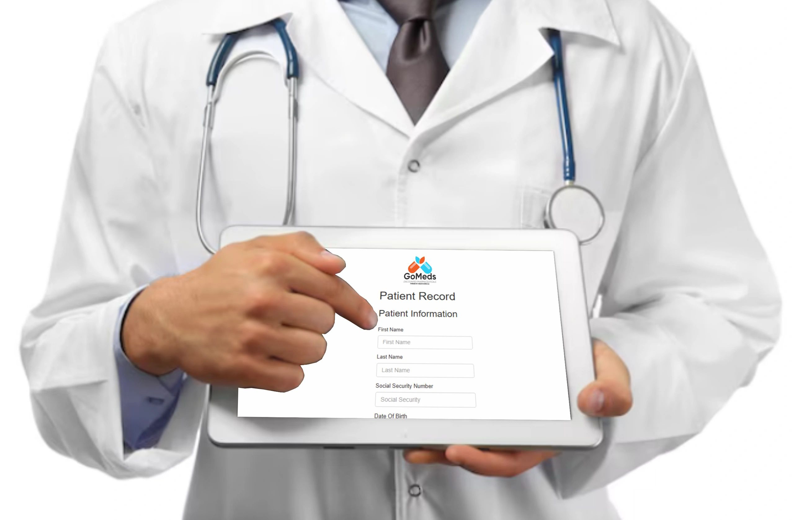 Doctor holding ipad – 1a GoMeds